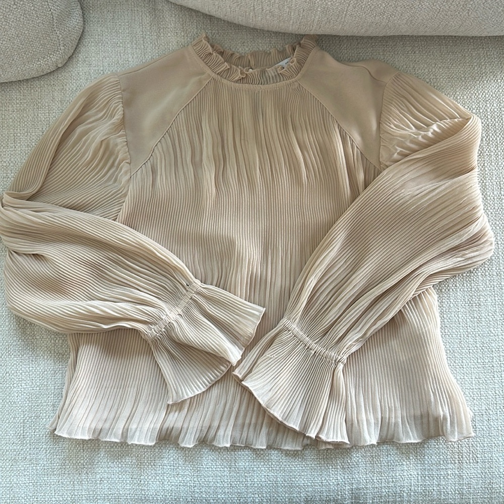 Zara rippled long sleeve top
